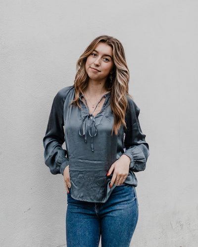 Tie Neck Blouse by Bella Dahl