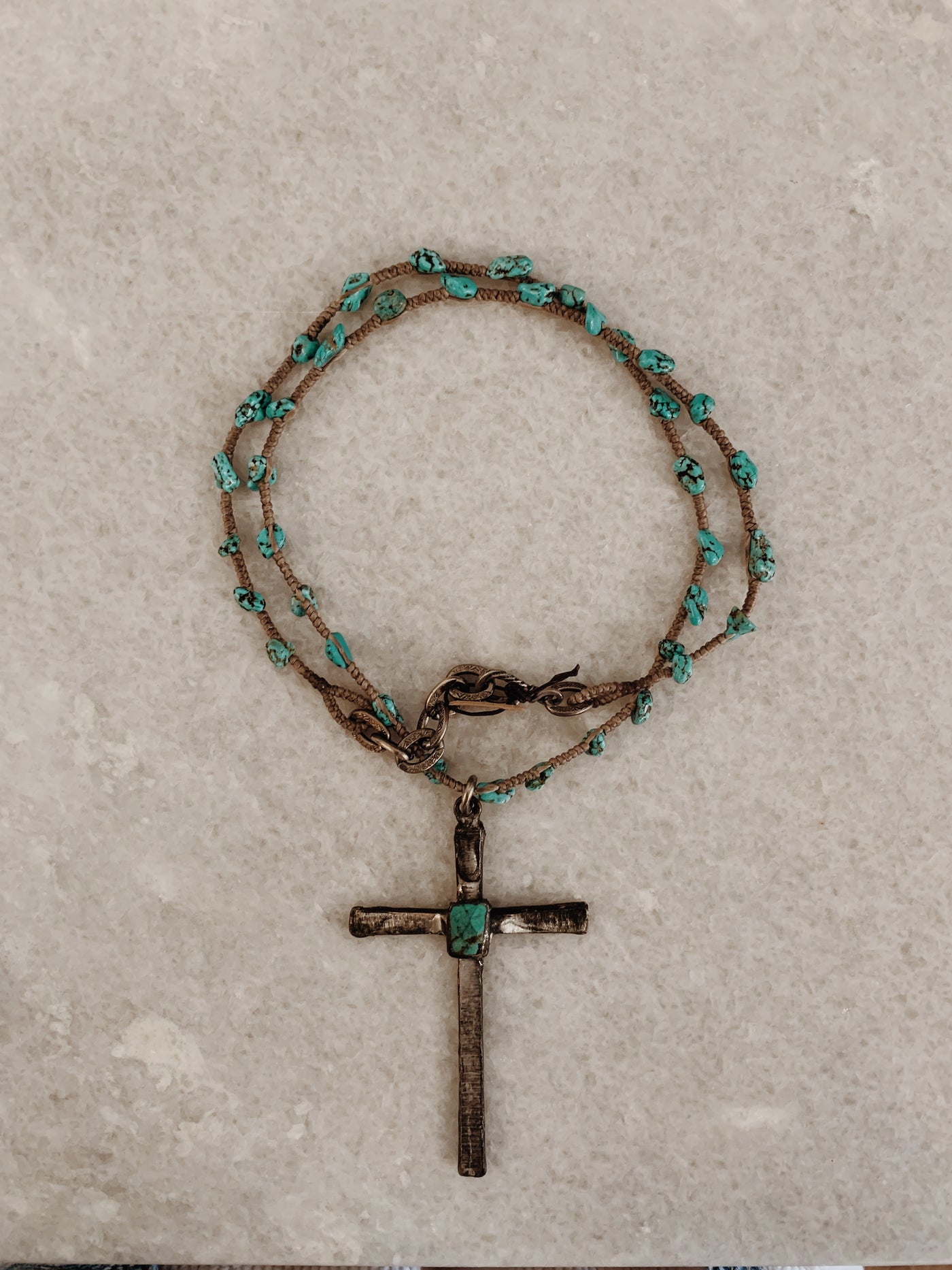 Rustic Turquoise Cross