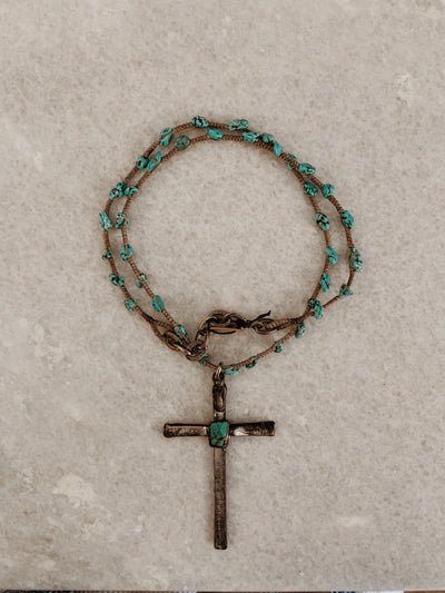 Rustic Turquoise Cross