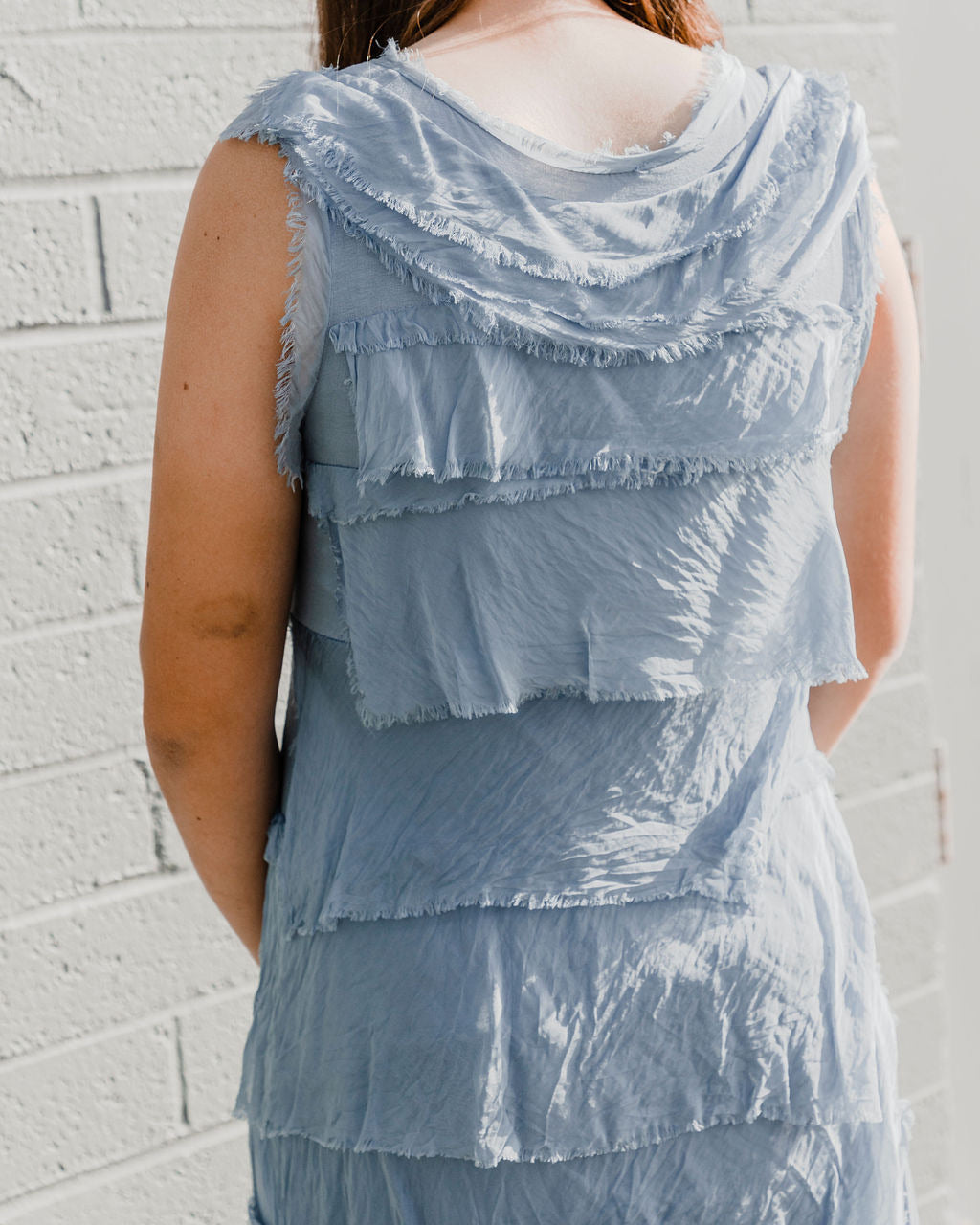 knee length dresses for ladies Italian Silk Short Layered Dress (Six Colors) Dusty Rose
