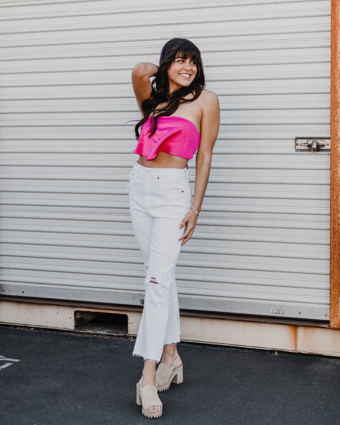 Satin Tube Scarf Top