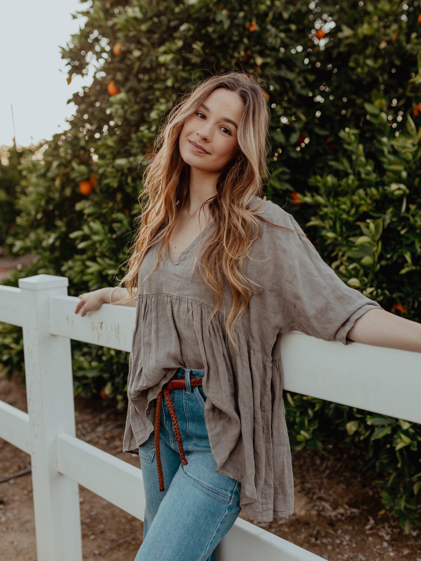 50% Linen and 50% Cotton Top