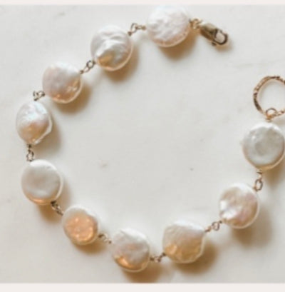 Coin Pearl Bracelet by Chesnut and Fig