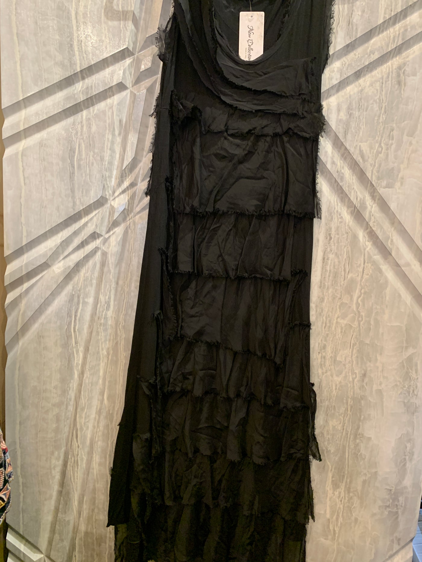 Malibu Mist Layered Maxi: Layered Silk Maxi Dress 60212