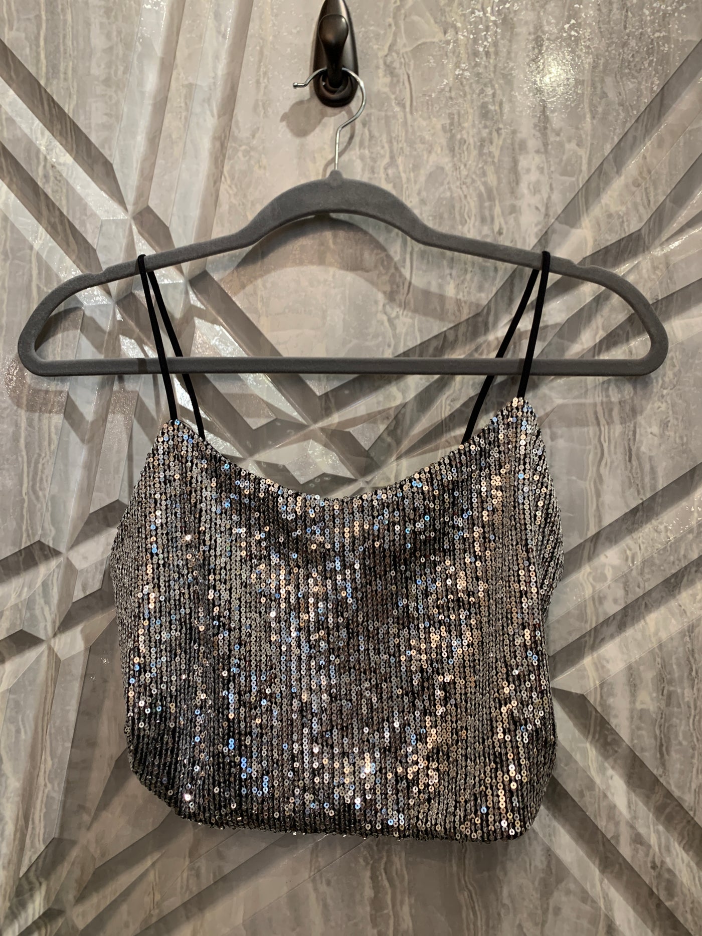 Sequin Spaghetti Strap Top