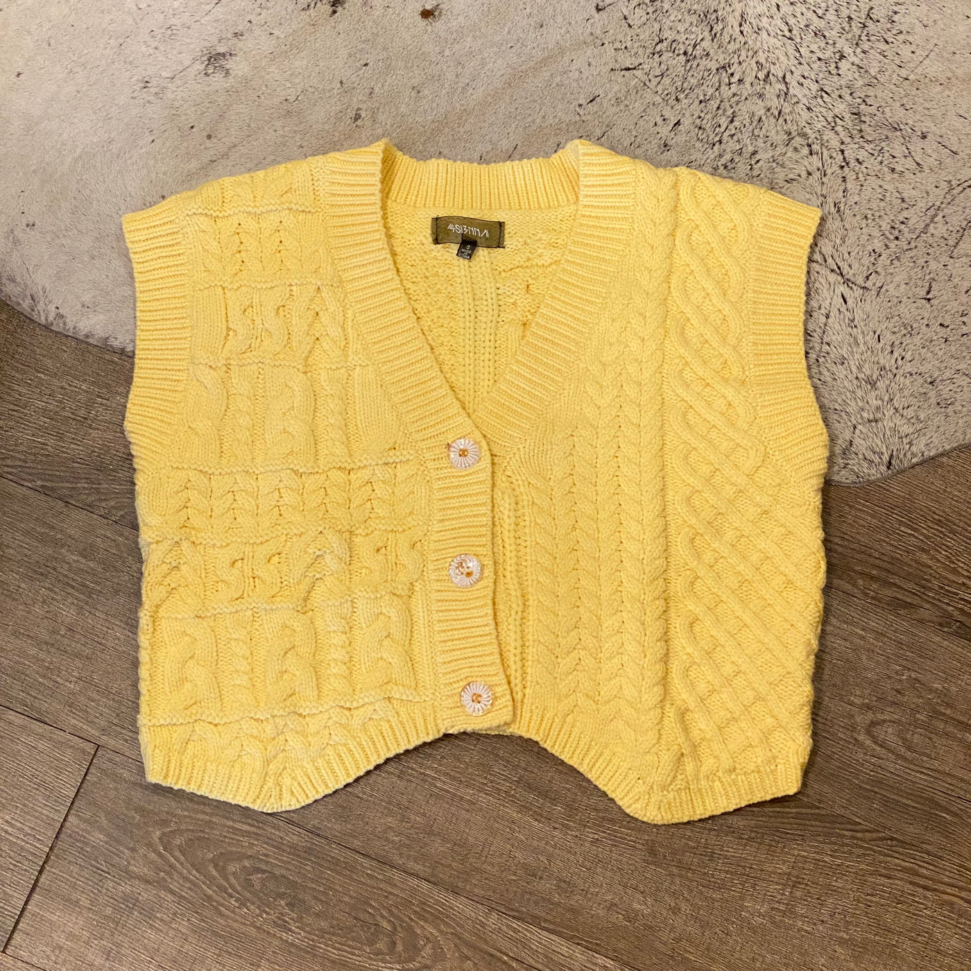 Macey Vest with Flower Buttons