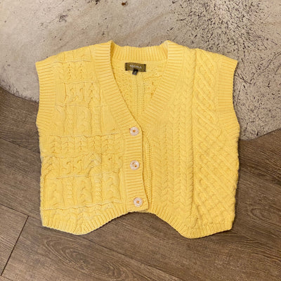 Macey Vest with Flower Buttons