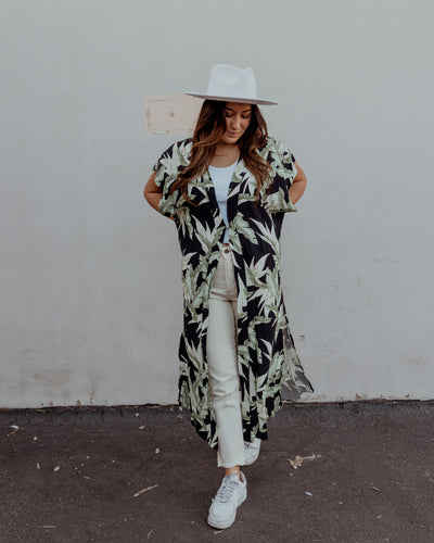 Dark Tropical Periwinkle Krisa Kimono by Malai