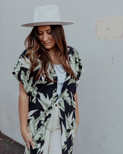 Dark Tropical Periwinkle Krisa Kimono by Malai