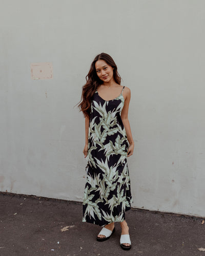 Dark Tropical Periwinkle Salient Maxi Dress by Malai