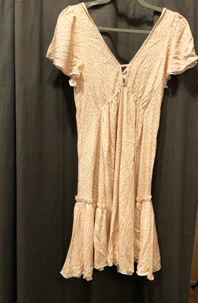 Ditsy Flutter Sleeve Swing Dress