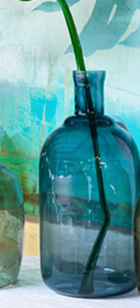 Blue Clear Vase