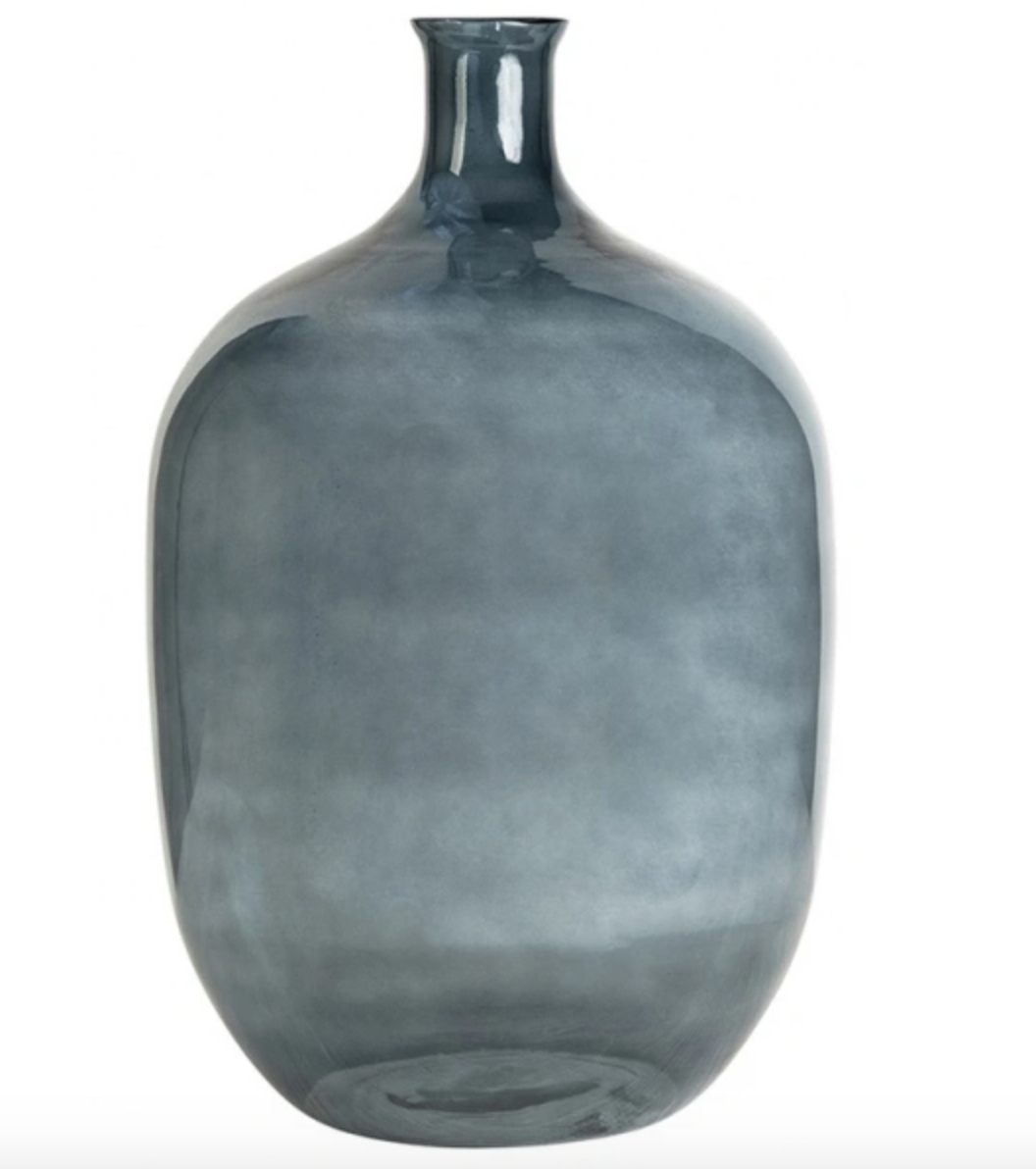 Large Blue Glass Vase