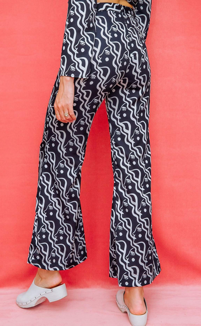SATIN DISCO BELLS - WATERFALL WOMAN by Dazey LA