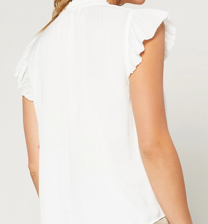 Margo Pleated Sleeve Blouse by Current Air