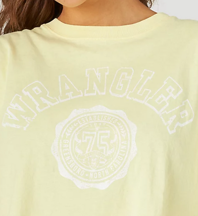 WOMEN'S COLLEGIATE CROP BOXY TEE by Wrangler