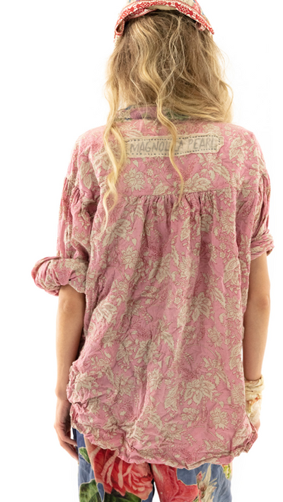 European Cotton Blockprint Tora Shirt with Fading 1144 by Magnolia Pearl