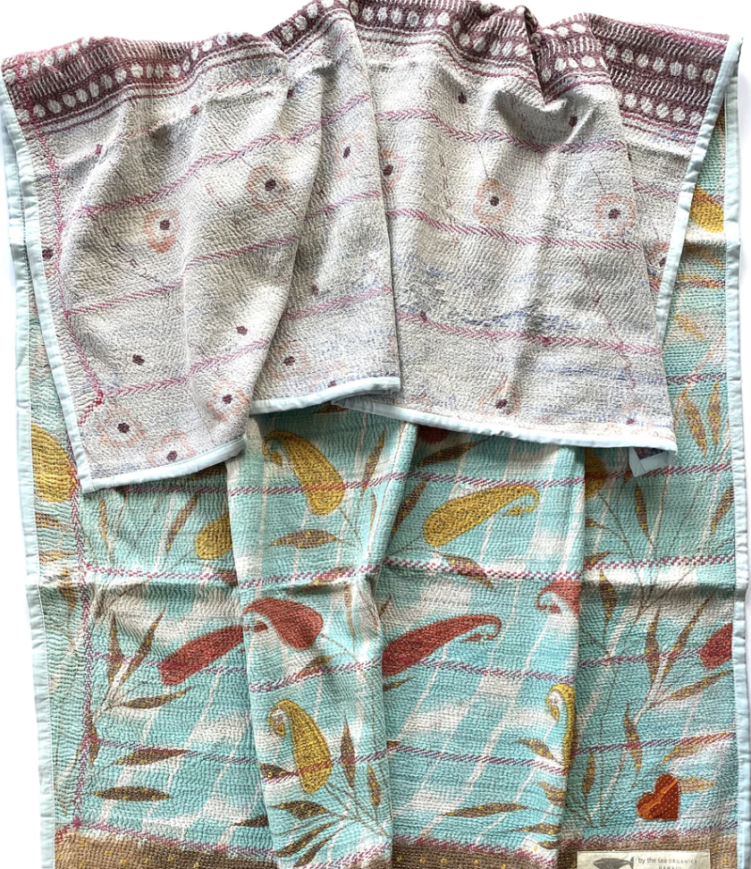 Portable Kantha Quilt 30" X50"
