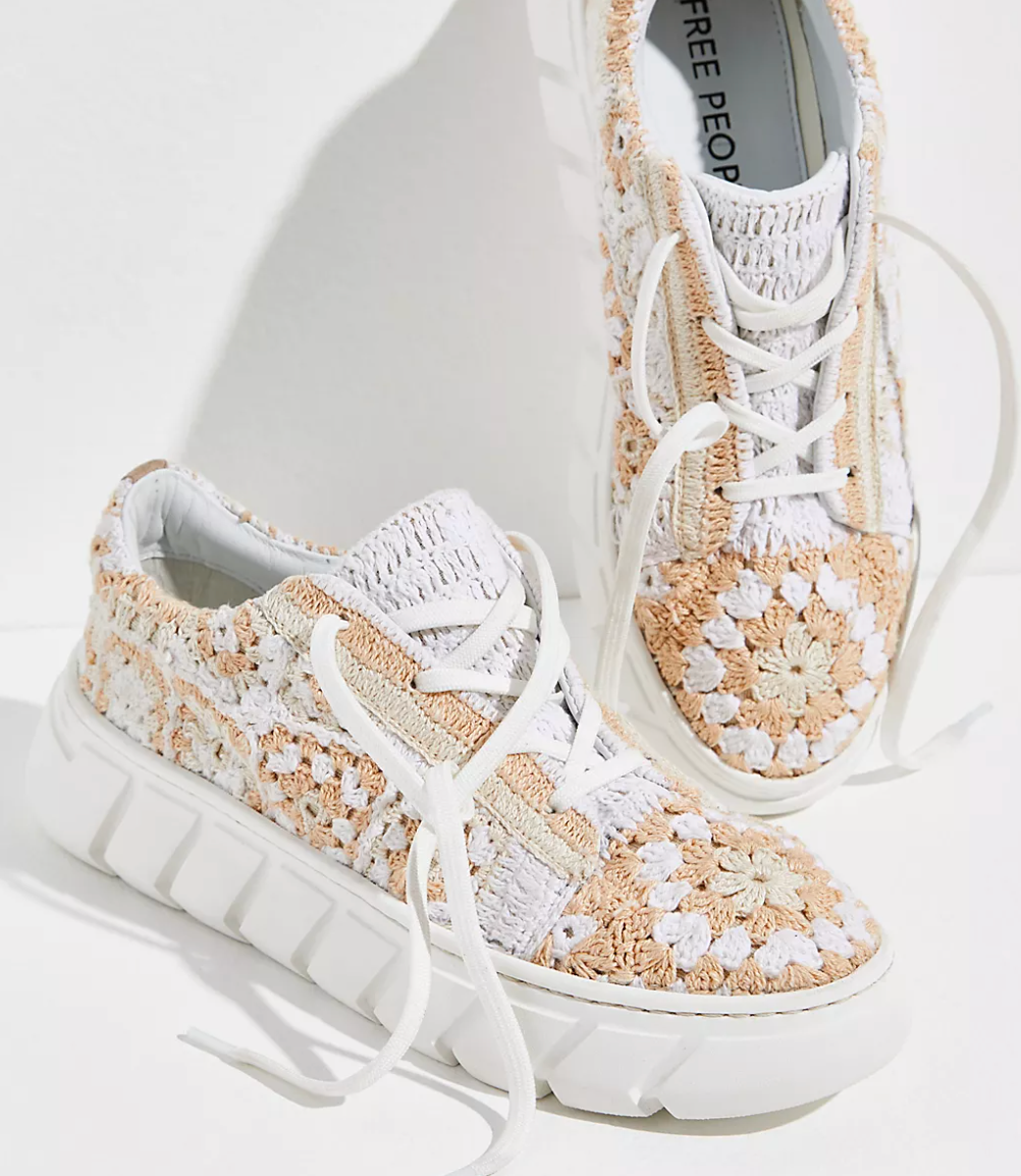 CATCH ME IF YOU CAN CROCHET Sneakers by Free People