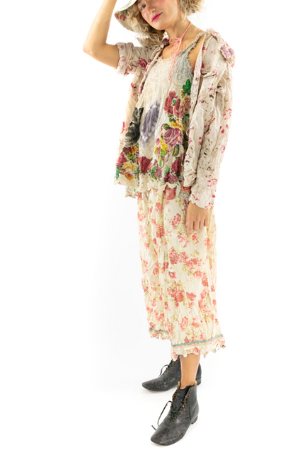 European Cotton Printed Kelly Western Shirt with Ric Rac  1216 by Magnolia Pearl