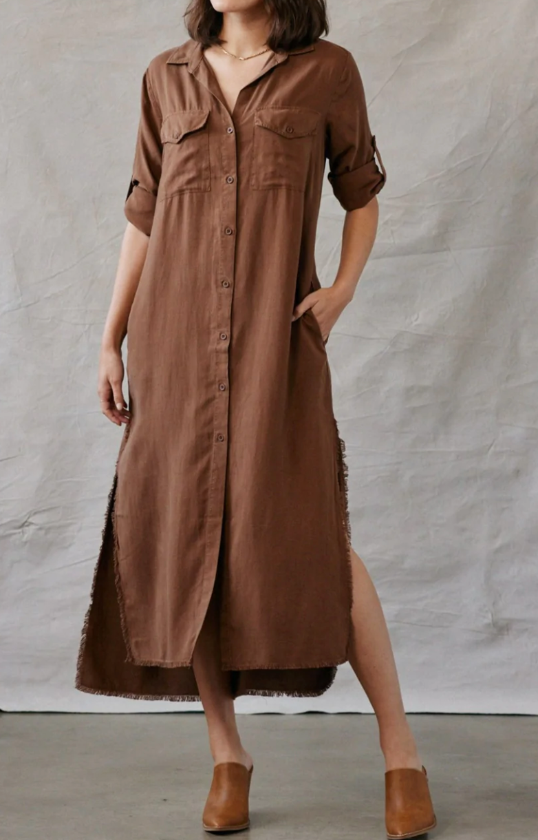 Mesa Maxi Shirt Dress by Bella Dahl