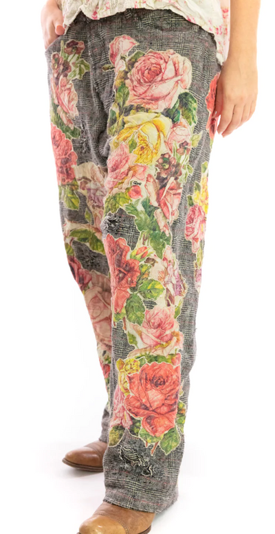 Appliqué Flower Miner Pants 425 by Magnolia Pearl
