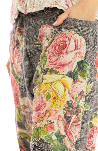 Appliqué Flower Miner Pants 425 by Magnolia Pearl