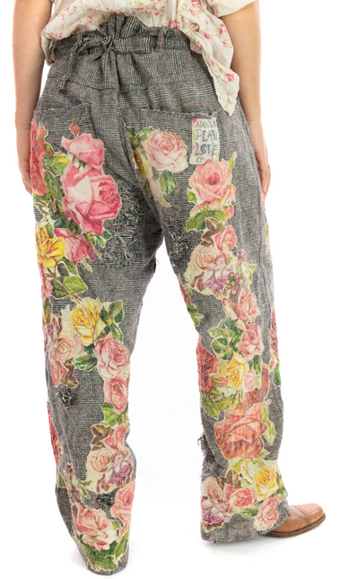 Appliqué Flower Miner Pants 425 by Magnolia Pearl