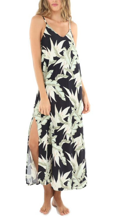 Dark Tropical Periwinkle Salient Maxi Dress by Malai