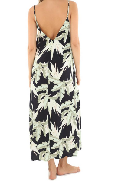 Dark Tropical Periwinkle Salient Maxi Dress by Malai