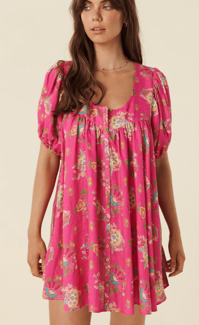 SOLSTICE LINEN TUNIC DRESS by Spell
