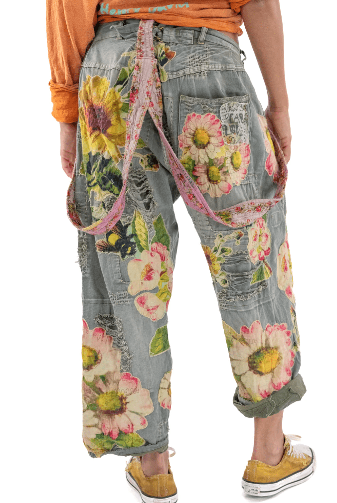 Miner Pants with Sunflower. 433 by Magnolia Pearl