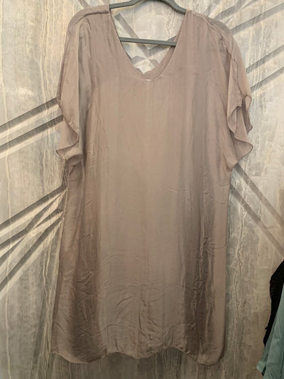 Short Sleeve Silk Midi Dress