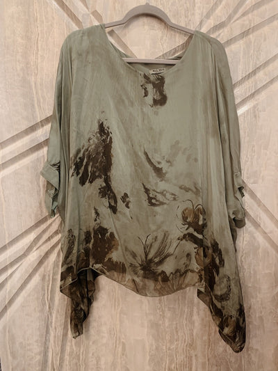 Jackie Spot Silk Top 3260