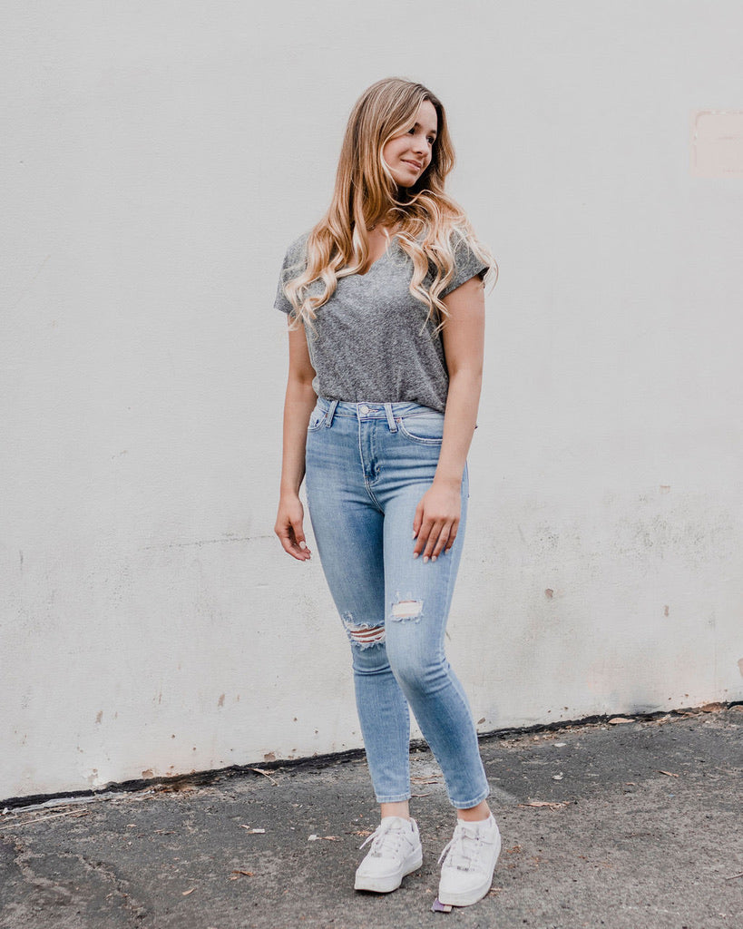 Hendrix Basic V Neck Tee by Perfect White Tee