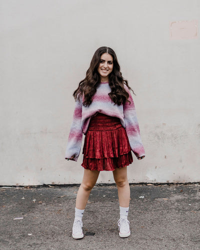 Multi Color Crew Neck Sweater