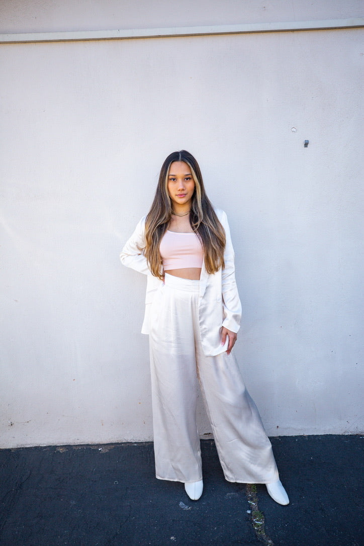 Satin Ivory Blazer