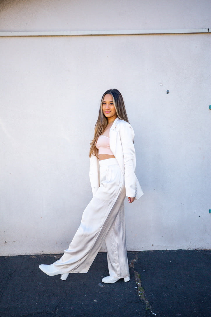 Satin Ivory Blazer