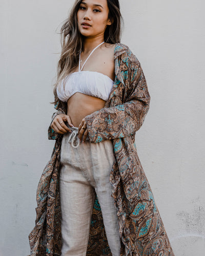 Sienna Skies Printed Wrap Dress by 75