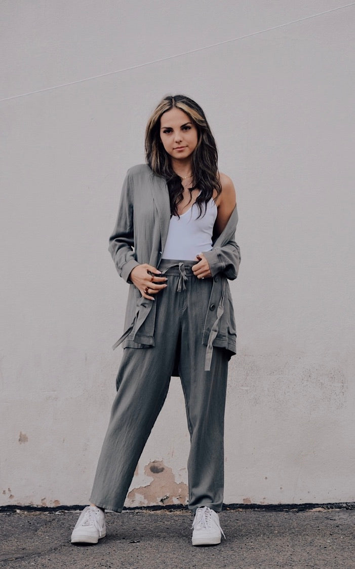 Soleil Jacket by Splendid with Self-Tie Drawstring Waist