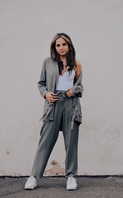 Soleil Jacket by Splendid with Self-Tie Drawstring Waist