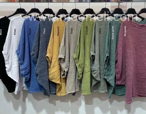50% Linen and 50%Cotton Top 777