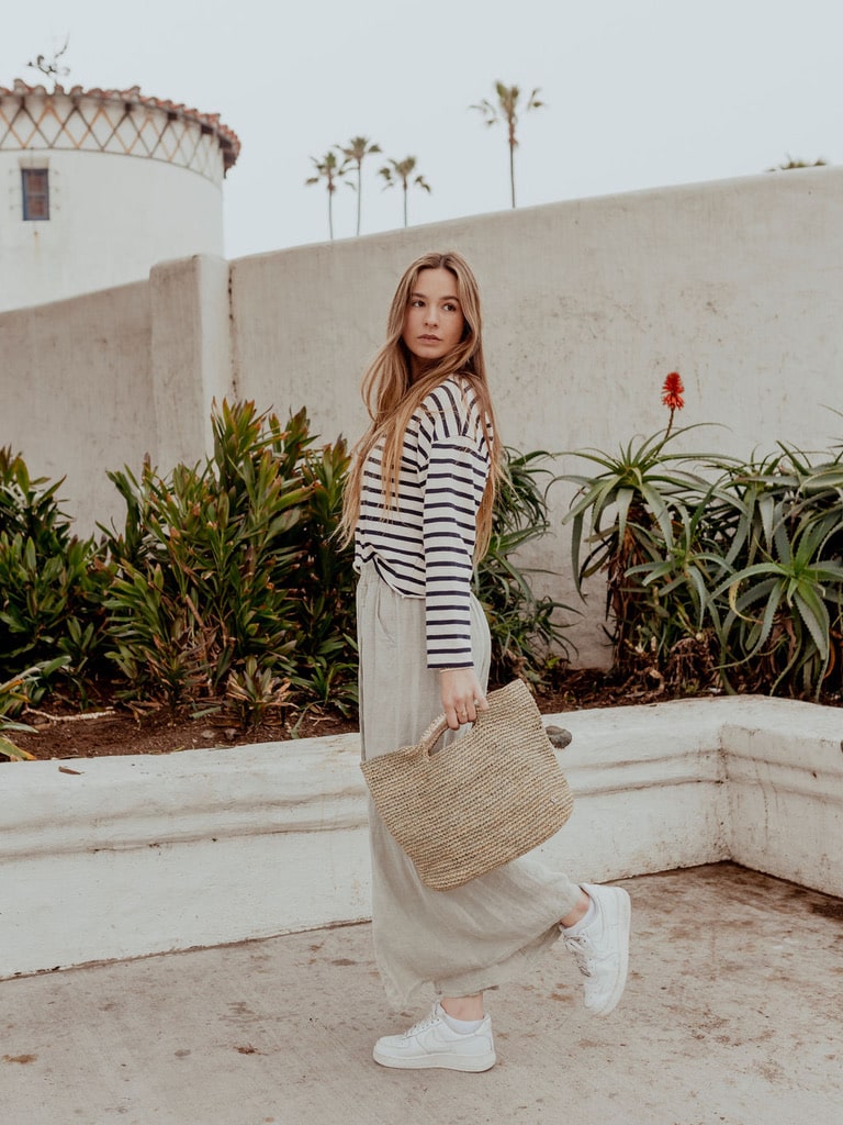 Napa: Crochet Raffia/Leather Tote by Flora Bella – 75° & Fuzzy