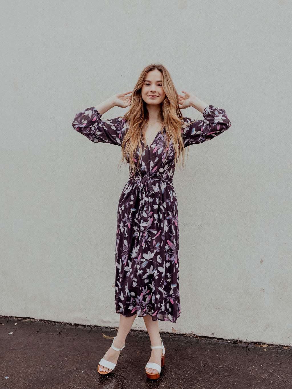 bella dahl maxi dress Smocked Back Maxi Dress by Bella Dahl M / Floral Plum Print by 75 Degrees and Fuzzy
