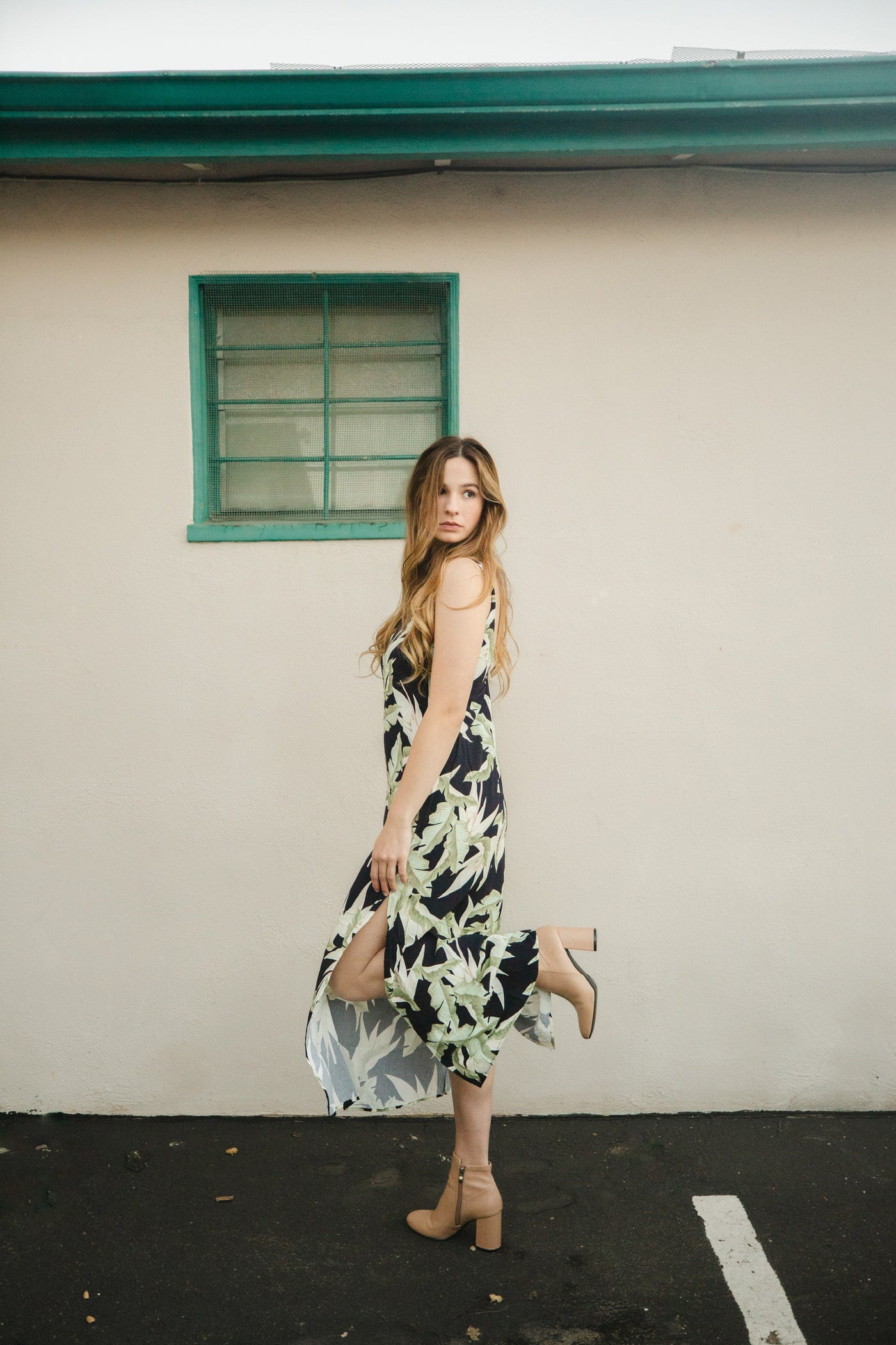 Dark Tropical Periwinkle Salient Maxi Dress by Malai