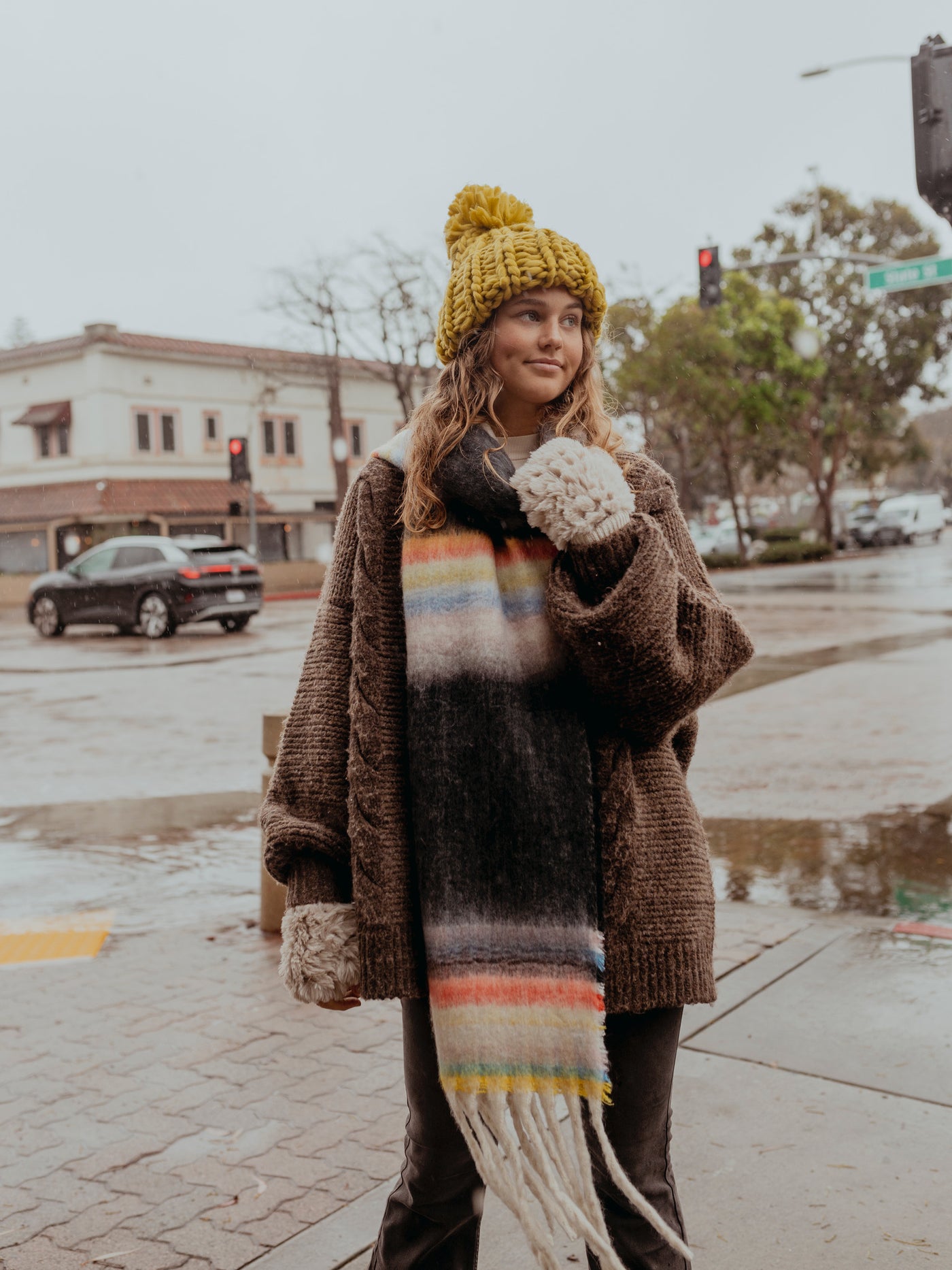 Skye Stripe Fringe Scarf by Free People