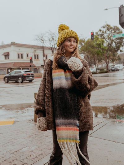 Skye Stripe Fringe Scarf by Free People
