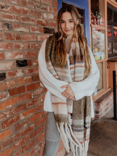 Skye Stripe Fringe Scarf by Free People
