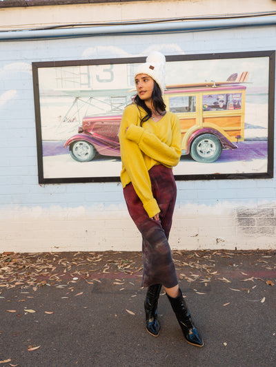 Gold V-Neck Sweater