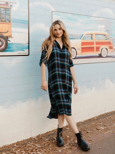 Wren Rolled Sleeve Duster Dress by Bella Dahl